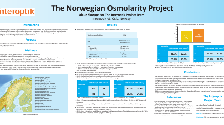 The Norwegian Osmolarity Project