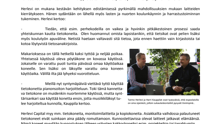 Käytetty tietokone sai uuden elämän perhekodissa