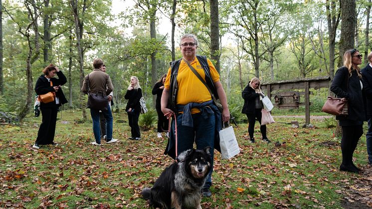 Ulf Malmström med hunden Dusty 