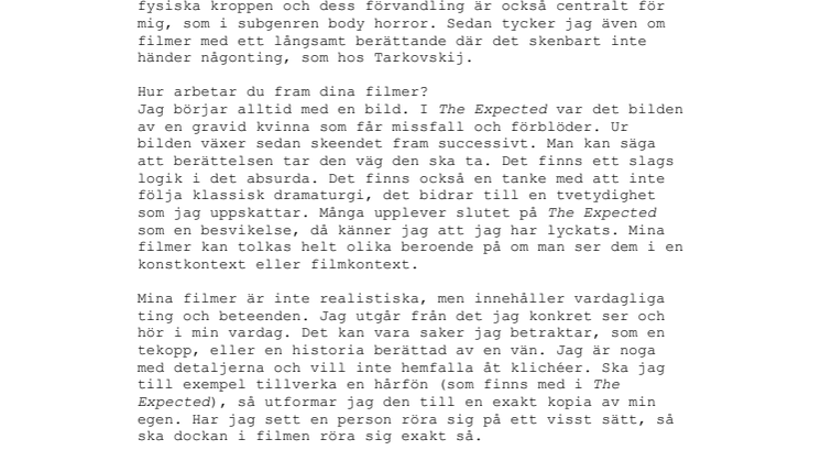 Intervju med Carolina Sandvik 