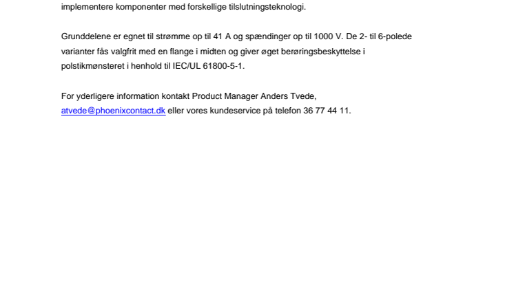 Nye grunddele med 7,62 mm deling