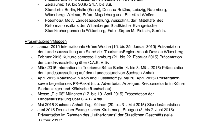 Countdown zur Landesausstellung Sachsen-Anhalt "Cranach der Jüngere 2015" startet am Montag in Berlin 