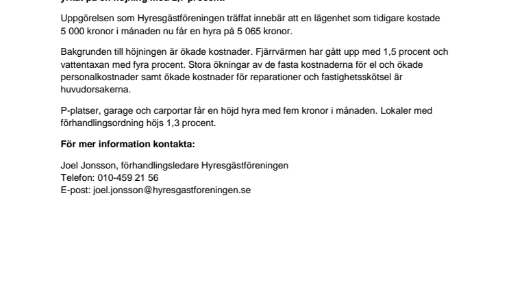 Hyrorna klara med Västerviks Bostads AB