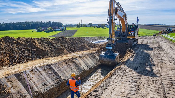 Kabelbaustelle Bayernwerk Netz