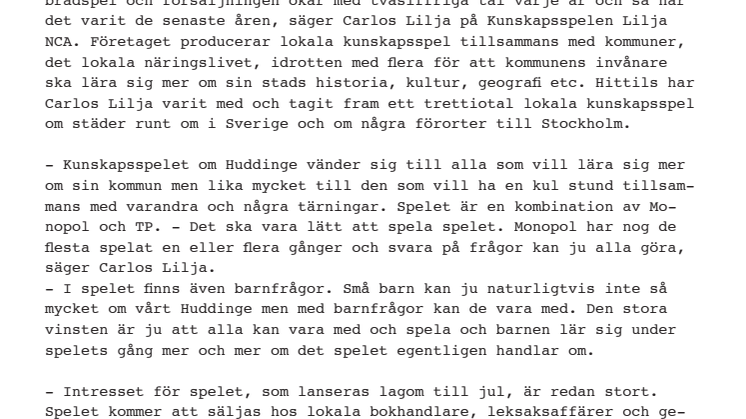 Lokalspel lär dig mer om din stad 