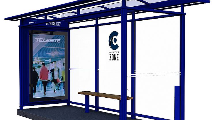 Väderskydd City 90 med Telestes digitalskärm
