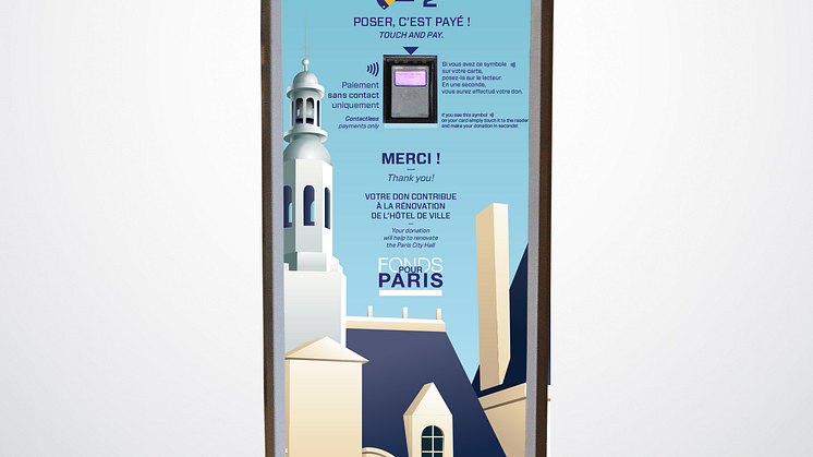 Borne de dons sans contact_Mairie de Paris