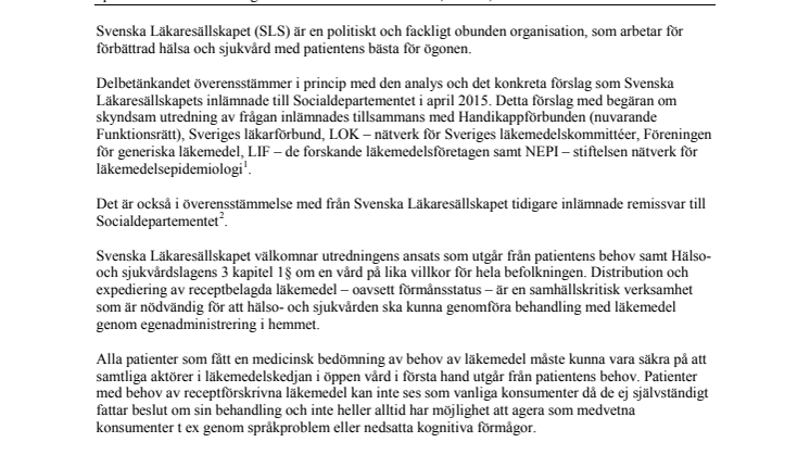 Enhetliga priser på receptbelagda läkemedel utmärkt ur patientperspektiv