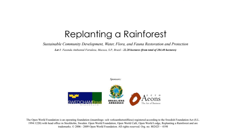 Replanting A Rainforest 