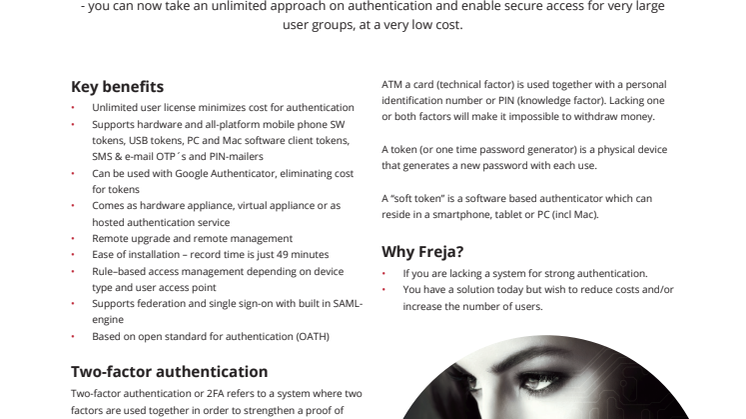 Freja produktblad