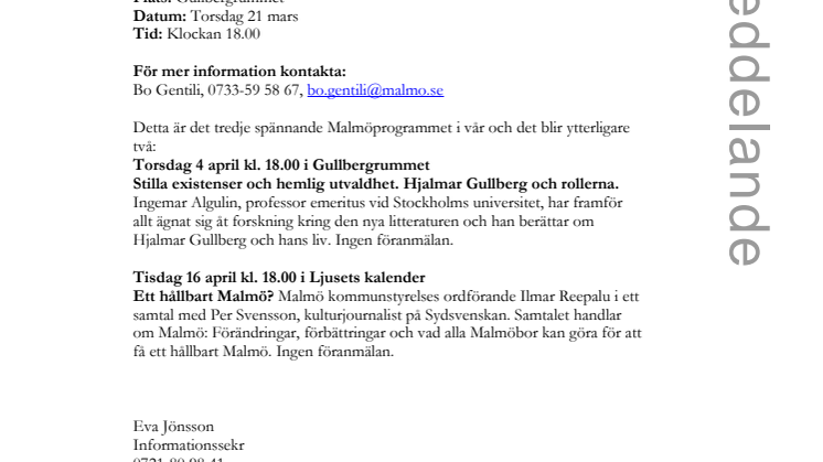 Stadsbiblioteket i Malmö: Om Malmö på arabiska