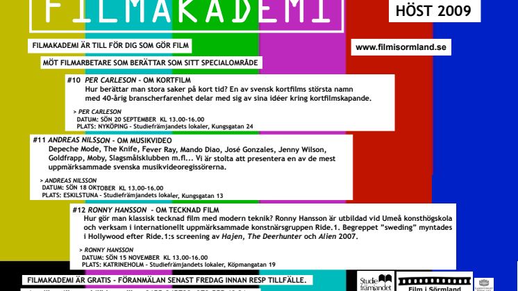 Filmakademi - föreläsningar för filmskapare