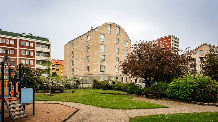 MKB har byggt två nya hus i samma kvarter som de populära Boogievagnarna i centrala Malmö. Foto: Gugge Zelander.