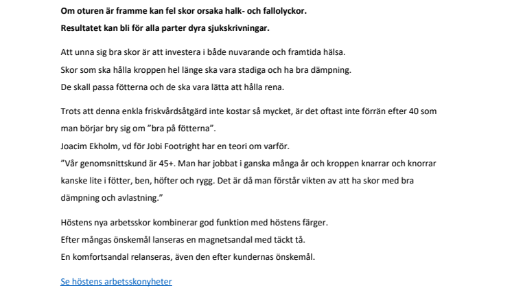 Att sko sig för bättre kroppshälsa - HÖSTNYTT