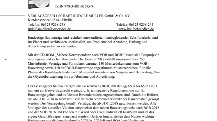 Sichere Korrespondenz nach VOB und BGB für Auftraggeber
