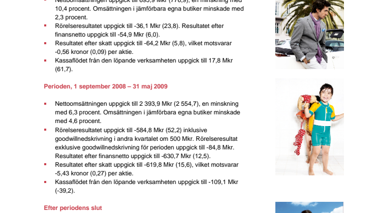 RNB Delårsrapport för 1 mars 2009 - 31 maj 2009
