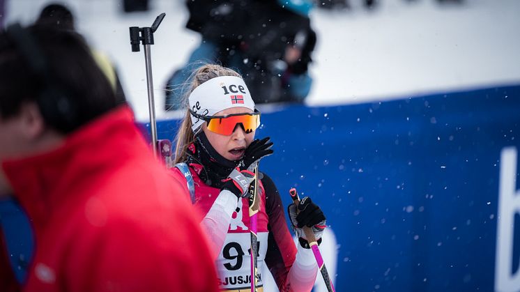 Ingrid Landmark Tandrevold (Fossum IF) skal gå verdenscup i Hochfilzen 9. - 15. desember. Foto: Sondre Eriksen Hensema/Norges Skiskytterforbund