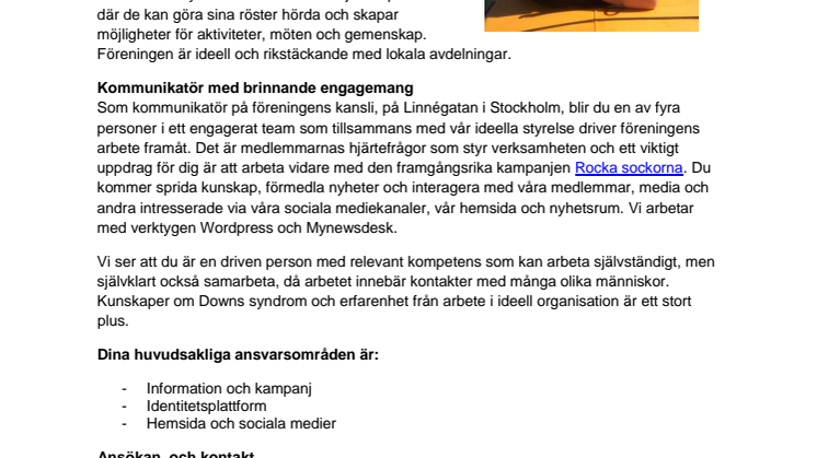 TUMMEN UPP för kreativ kommunikation och mänskliga rättigheter! - PLATSANNONS