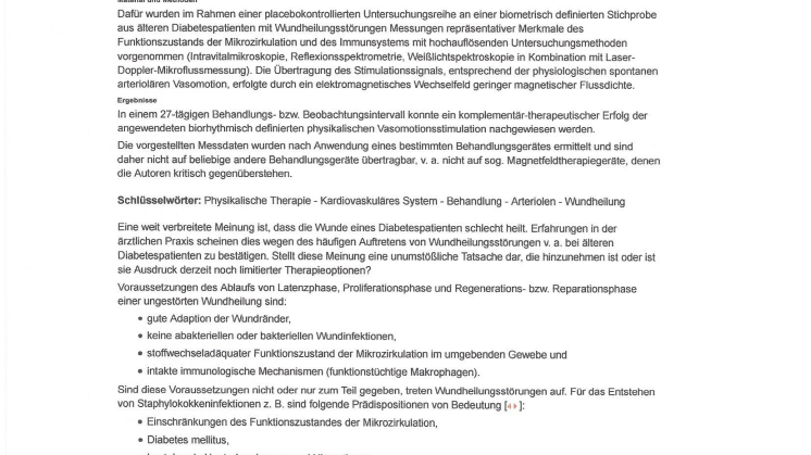 Effektiv gegen gestörte Mikrozirkulation: Science-Award für Dr. Niemer und Kollegen