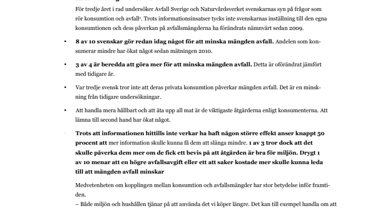 Miljön och hushållen tjänar på att minska avfallet 