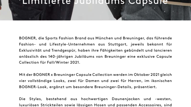 BOGNER x BREUNINGER: Limited Anniversary Capsule