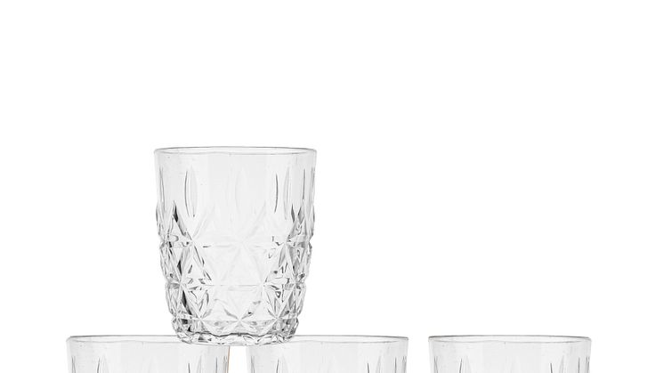 Sagaform SS25 - Picnic Juni water glass, 4-pcs Clear 