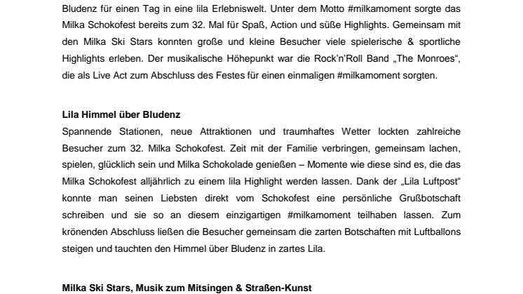 Ein unvergesslicher #milkamoment für alle Besucher
