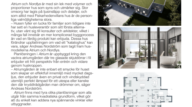 Stark identitet på Fiskarhedenvillans nya husmodeller