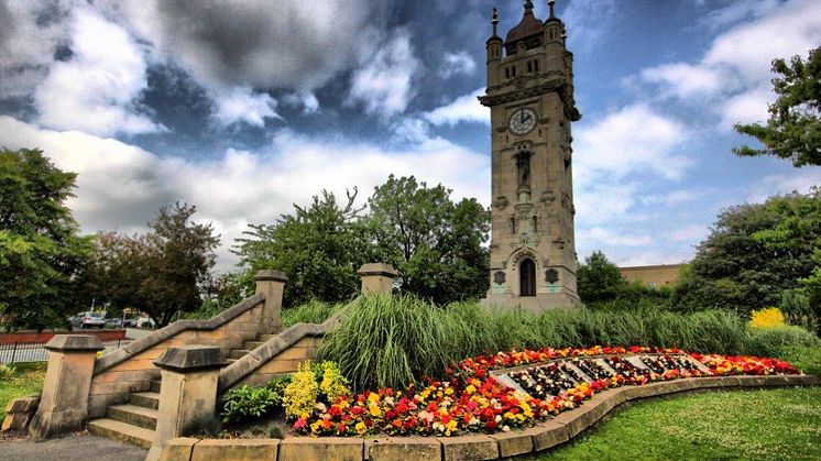 Whitehead clock tower, the front cover of last year’s Bury calendar, taken by Brian Connor.