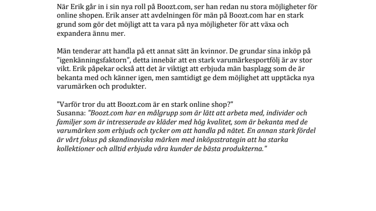 Boozt.com expanderar med två nya inköpare från Zalando