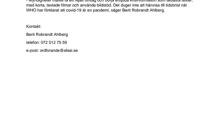 Krisinformation om covid-19 missar medborgare