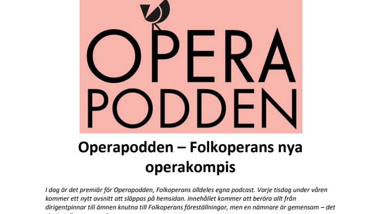 Operapodden – Folkoperans nya operakompis