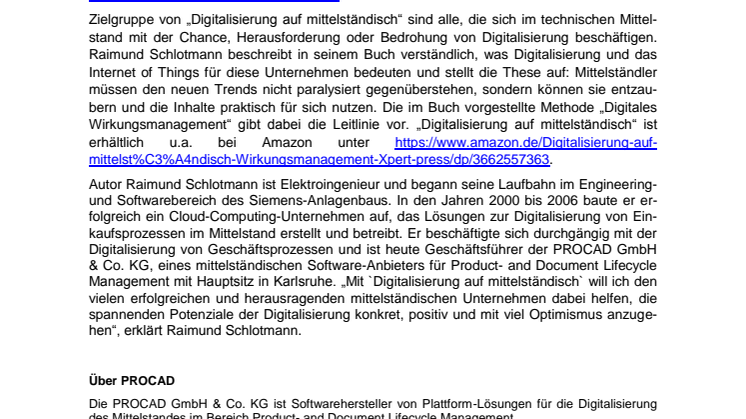 Neues Buch gibt praxisnahe Hilfestellung für die Digitalisierung im Mittelstand