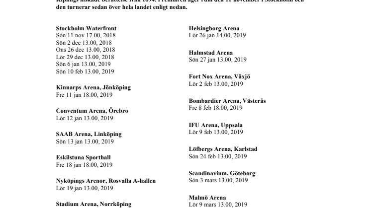 Turnéplan för musikalen Djungelboken 2018-2019