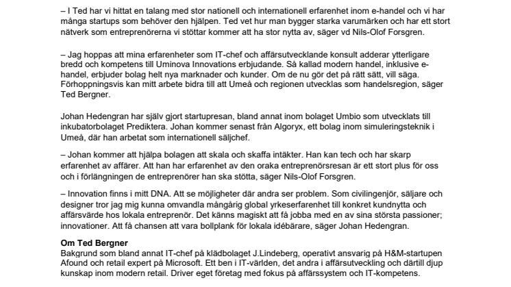 Tunga namn inom e-handel och tech nya affärsutvecklare