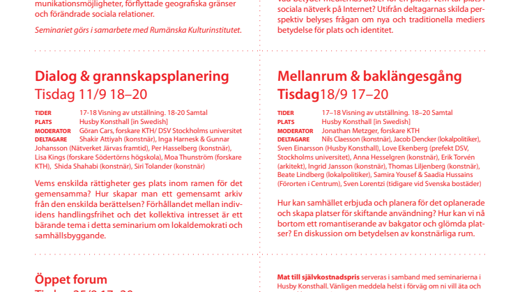 Välkommen till vernissage och pressvisning av utställningen "Föreställningar om det gemensamma"