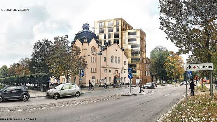Ett förlag på hur det nya hotellet kan komma att se ut. Illustration: Juul-Frost