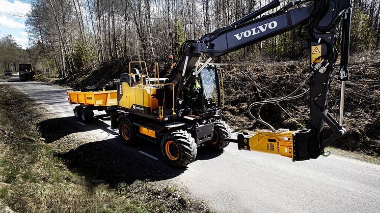 Volvo EW160E hos Linde Schakt