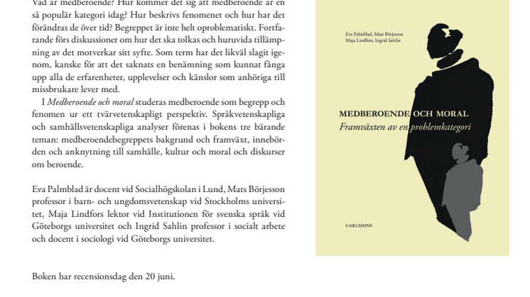 Ny bok: Medberoende och moral
