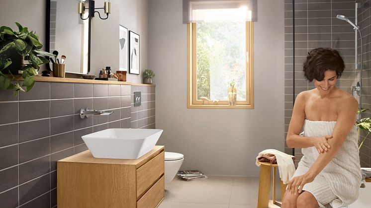 hansgrohe Rebris E yksiote pesuallashana piiloasennus seinään juoksuputki 20 cm, kromi