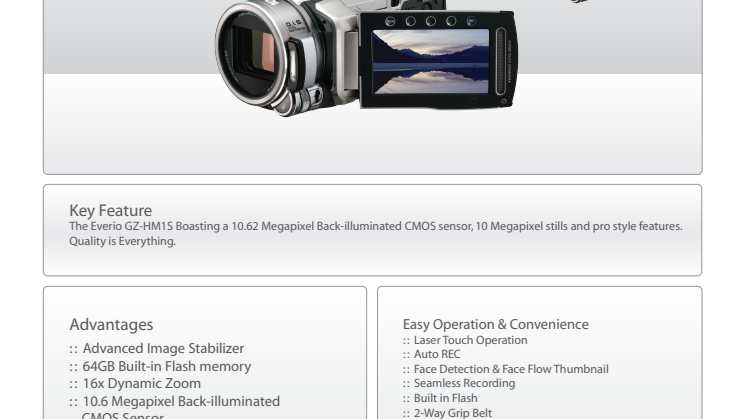 Specifikationer GZ-HM1