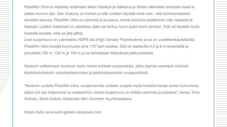 Uusi suojamuovi auton maalaukseen