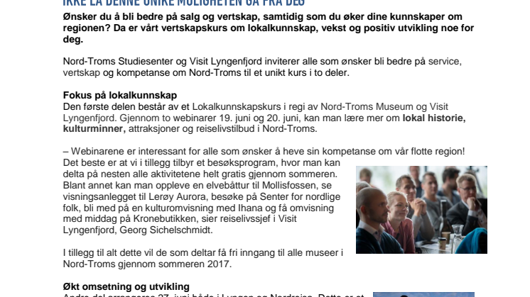 Ikke la denne unike muligheten gå fra deg 