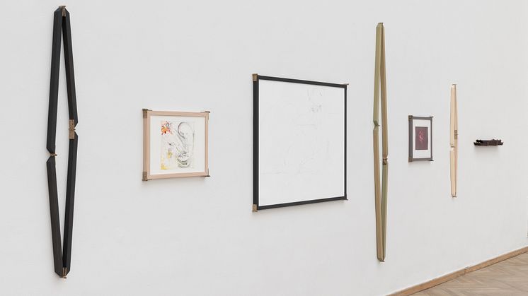 Rebekka Hilmer Heltoft, Relief (grey), Potential waving at me (with flowers), The Rest II (in suns), Joy and anger (green), The Heart Of My Matter; Organ of Change, Confusion (white), Support (violet red), Drawn To The Pencil