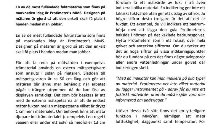 Den fulländade fuktmätaren!