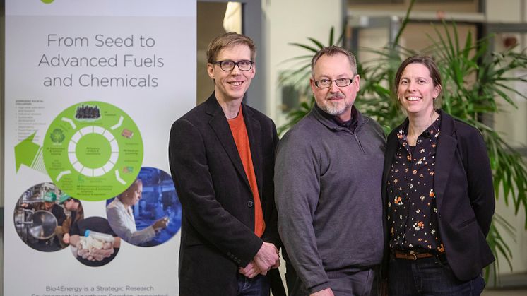 Den nya ledartrion: Christoffer Boman, Leif Jönsson och Elisabeth Wetterlund. Foto: Mattias Pettersson