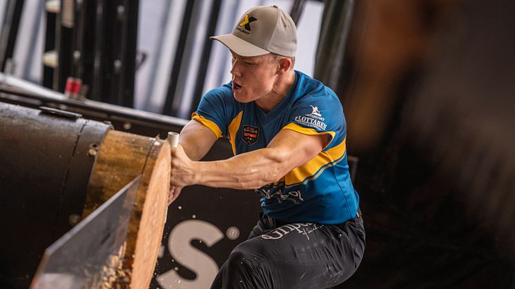 Ferry Svan (26) on valmistautunut kostamaan, kun TIMBERSPORTS®-kausi alkaa.