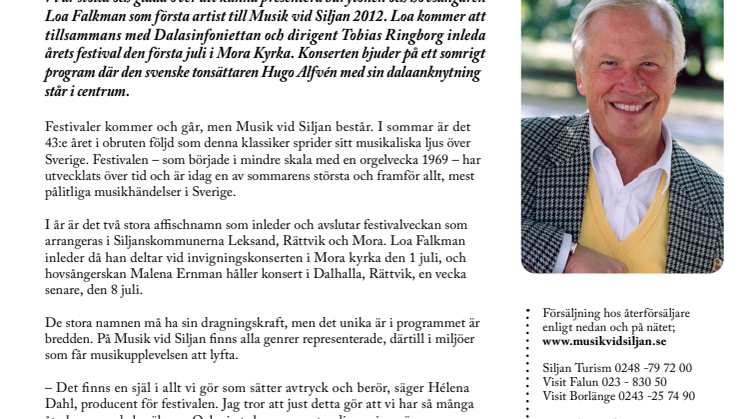 Loa Falkman till Musik vid Siljan