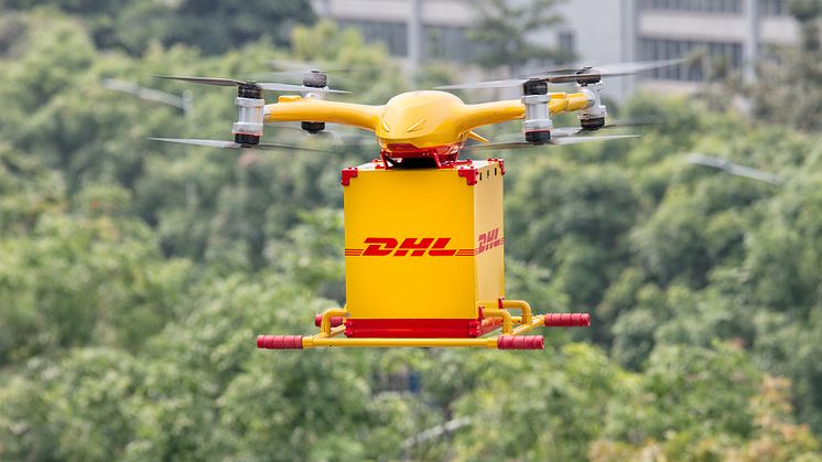 DHL Express lanserar leveransservice via drönare i Kina