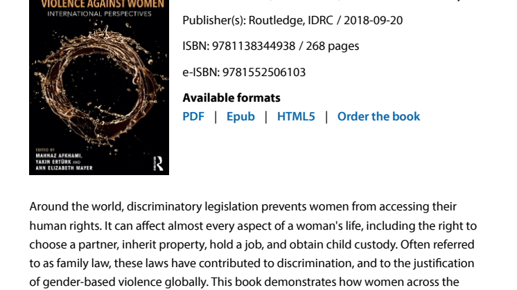 Feminist Advocacy, Family Law and Violence Against Women: International Perspectives